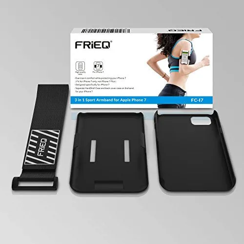 iPhone 7 Armband, FRiEQ Armband for Apple iPhone 7 - Lightweight & Fully Adjustable - Ideal for Workout, Hiking, Jogging, Gym, Running or Other Sports