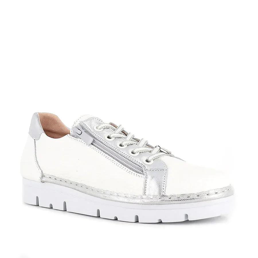 Jose Saenz 'JS 2001 Sneaker' - Blanco Plata (White/Silver)