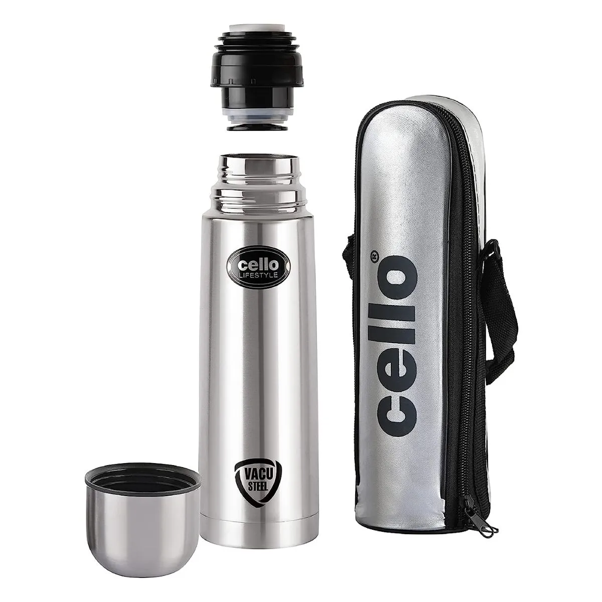 Lifestyle Flask, Vacusteel Water Bottle with Thermal Jacket, 500ml