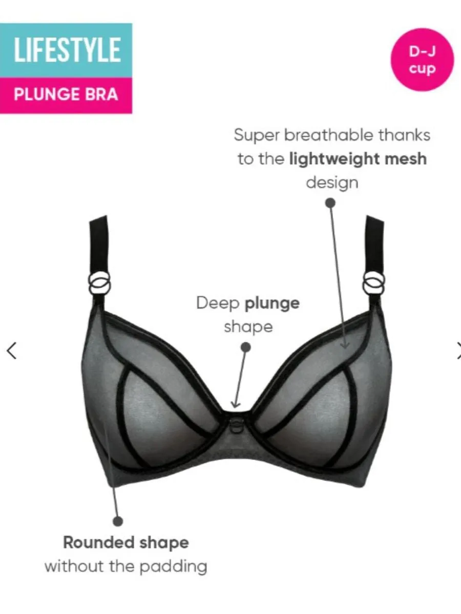 Lifestyle Plunge Bra - Black
