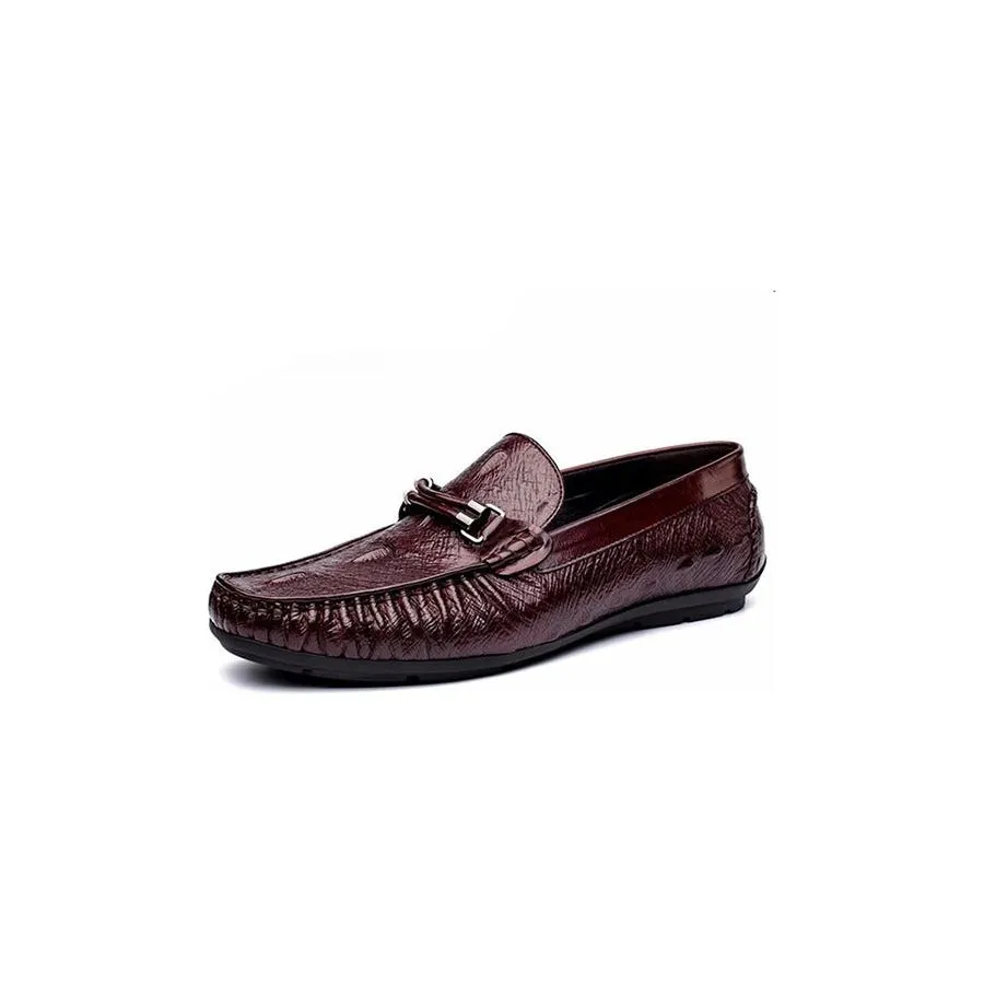 Luxury CrocTex Leather Brogue Loafers