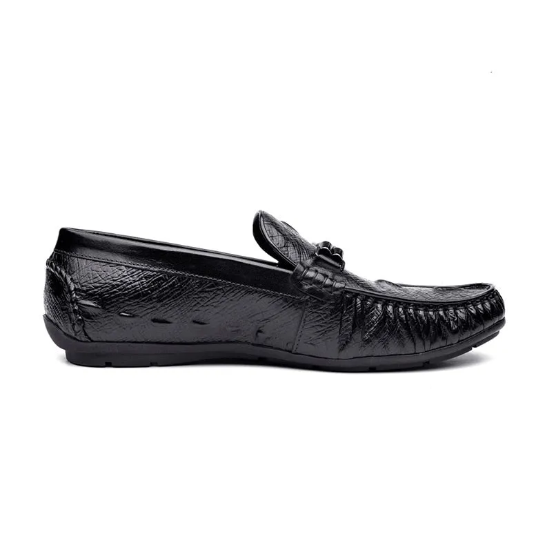 Luxury CrocTex Leather Brogue Loafers
