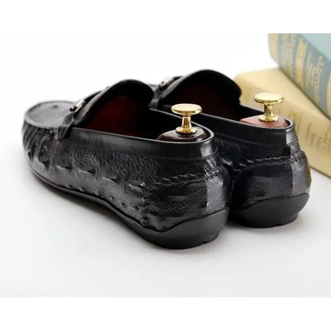 Luxury CrocTex Leather Brogue Loafers