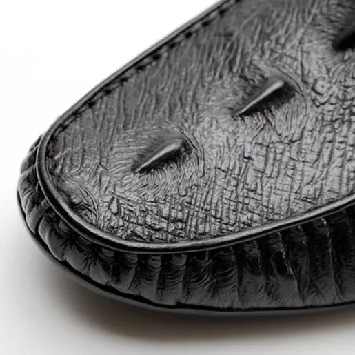 Luxury CrocTex Leather Brogue Loafers