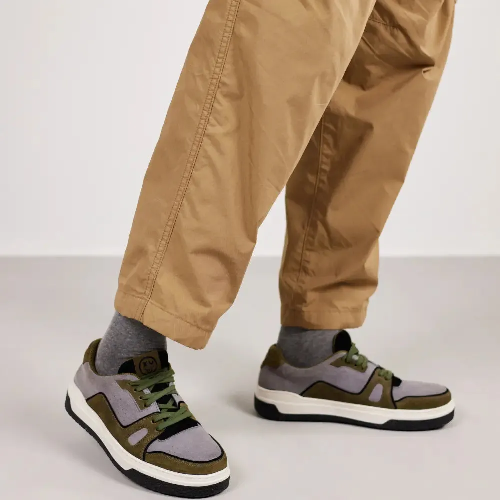 Mccoy Decker Leather Suede Men's Trainers Dark green and grey