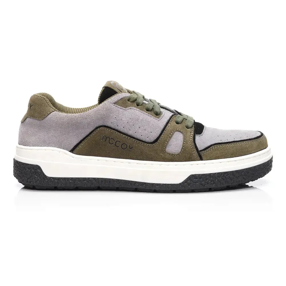 Mccoy Decker Leather Suede Men's Trainers Dark green and grey