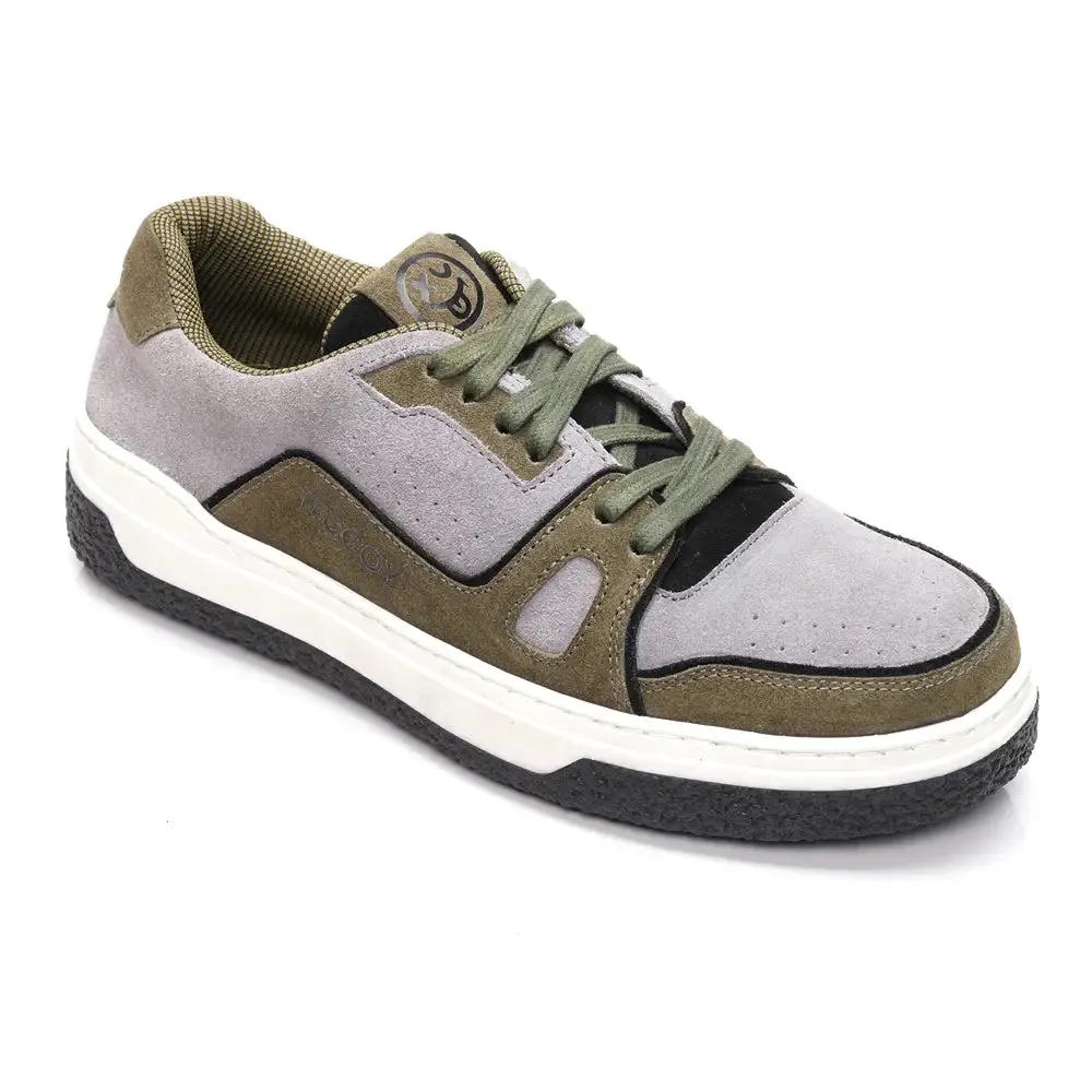Mccoy Decker Leather Suede Men's Trainers Dark green and grey