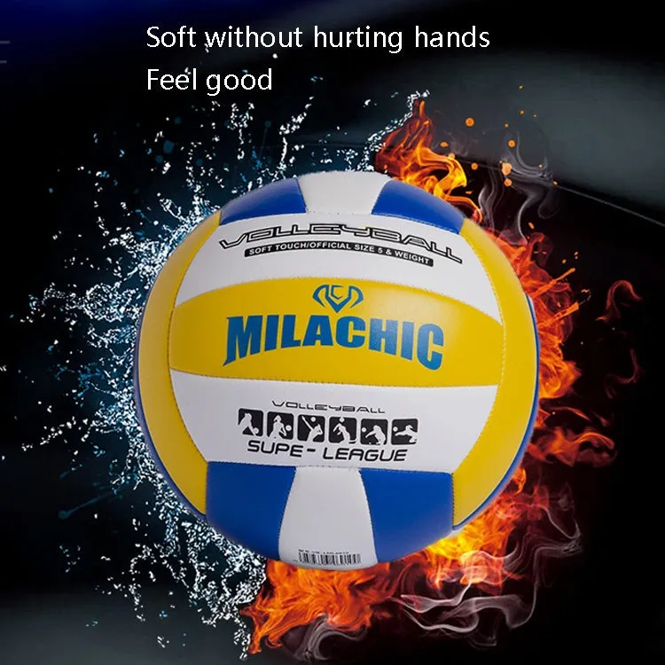 MILACHIC 0845 Volleyball For Student Exams Indoor Competition Volleyball(Orange Blue 6912)
