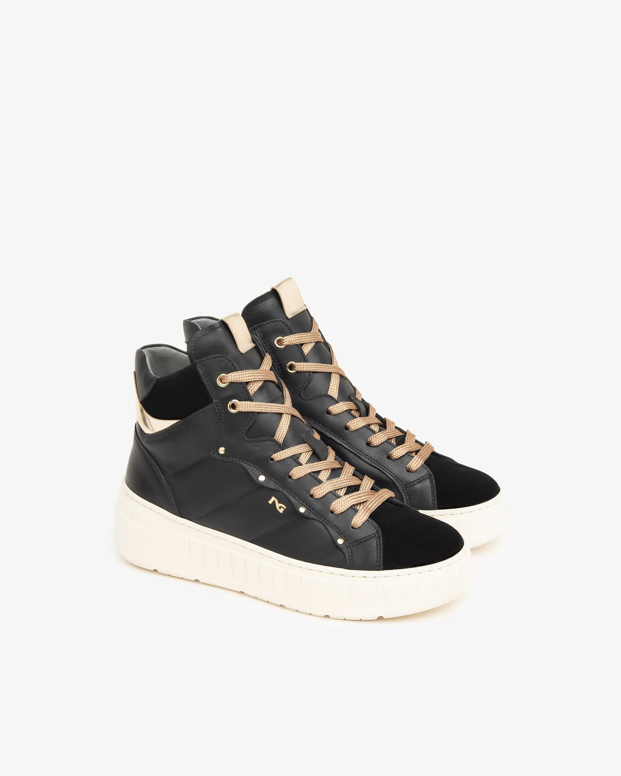NeroGiardini Black Hi Top Trainers