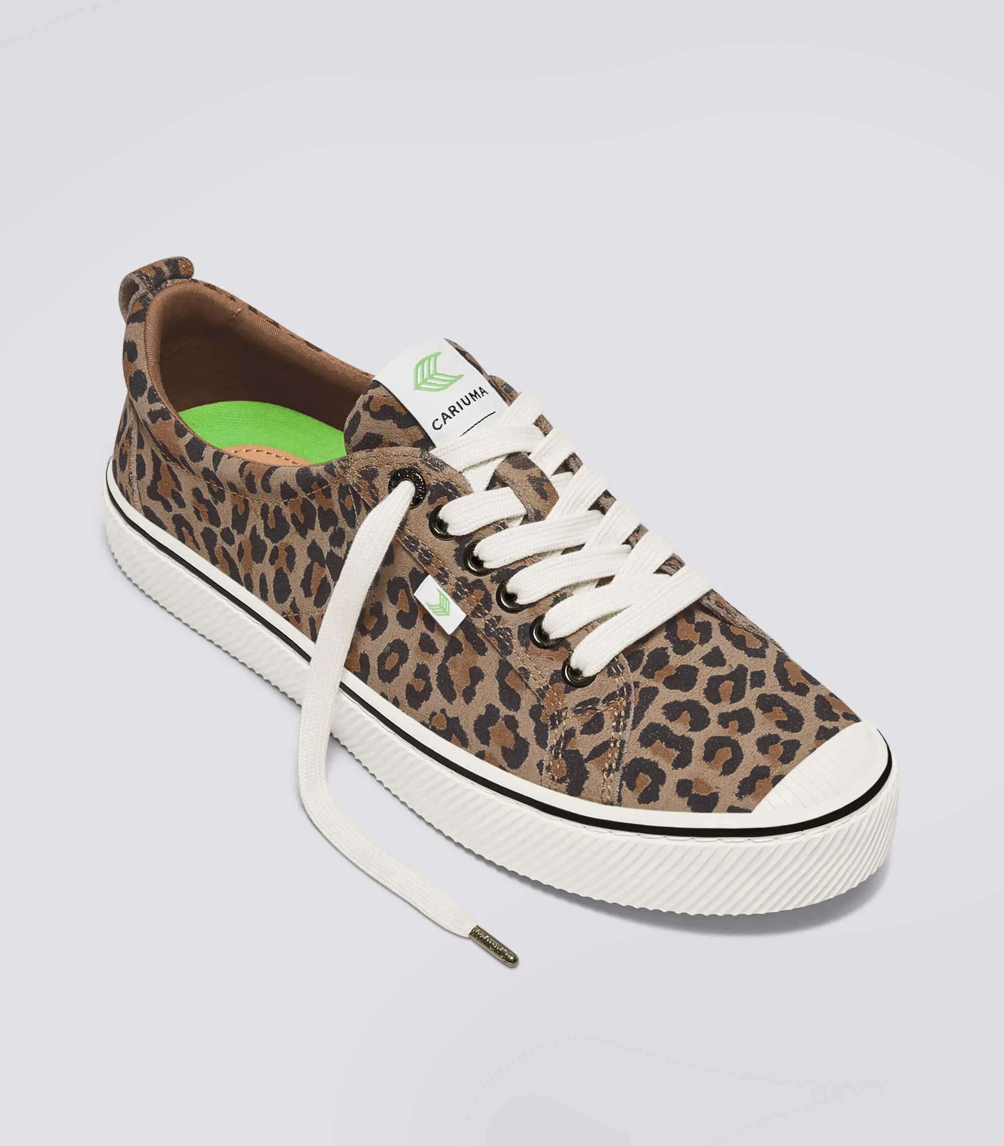OCA Low Stripe Leopard Print Suede Sneaker Men
