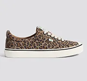 OCA Low Stripe Leopard Print Suede Sneaker Men