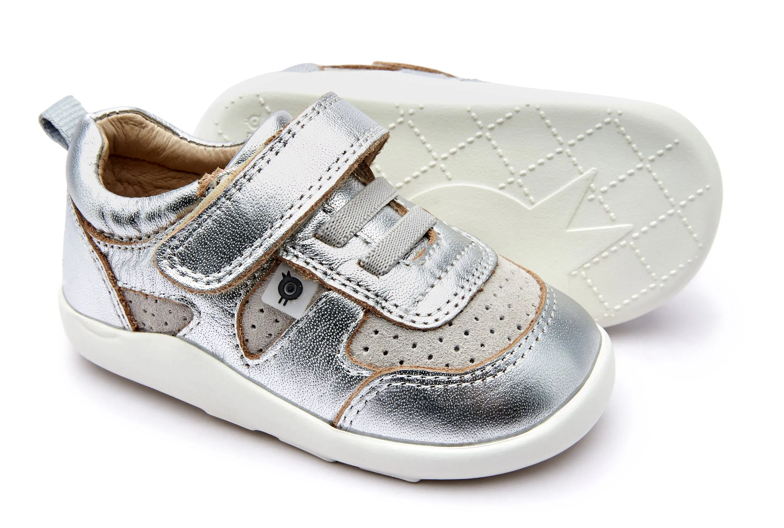 Old Soles Girl's and Boy's Shizzy Shoes, Silver/Grey Suede