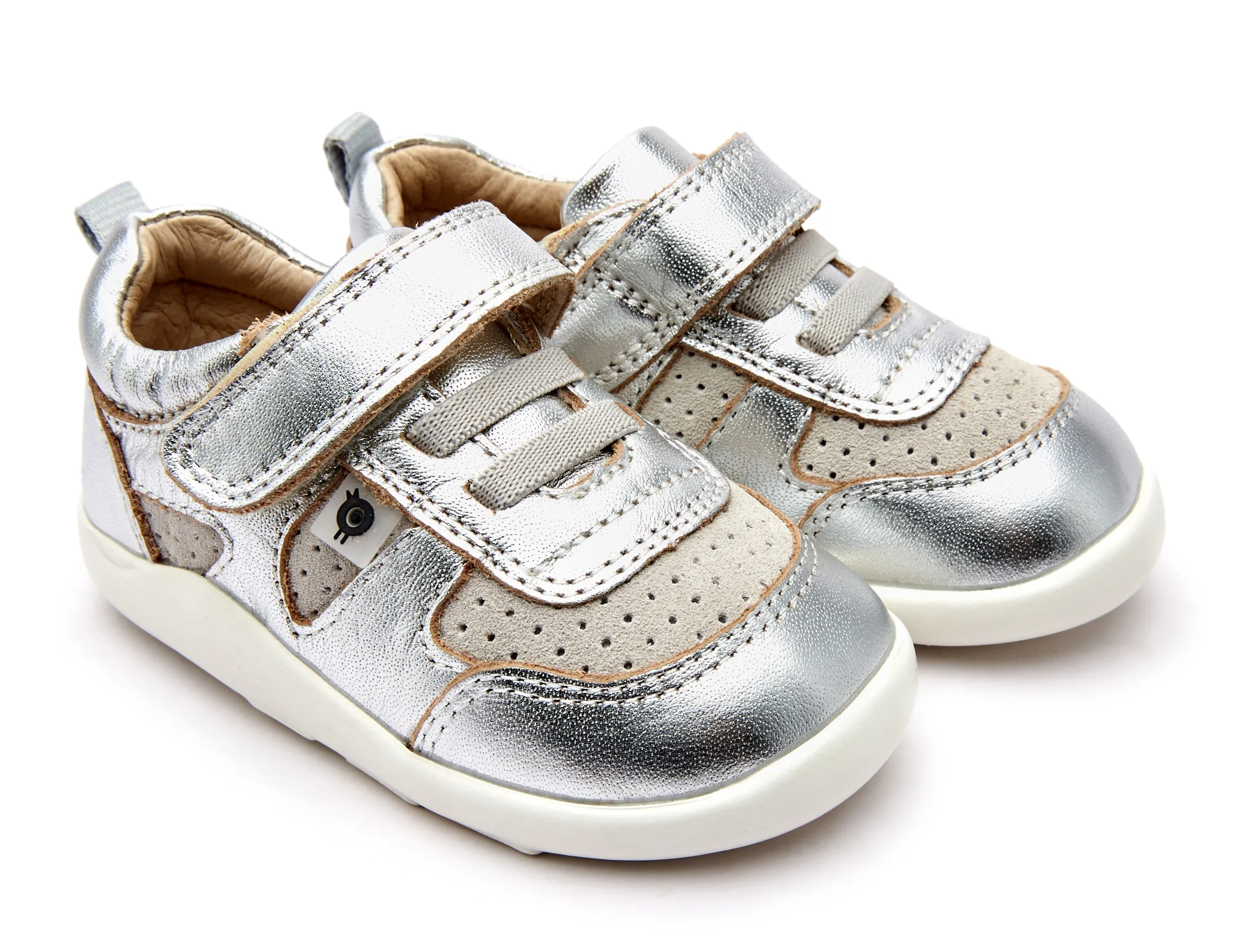 Old Soles Girl's and Boy's Shizzy Shoes, Silver/Grey Suede