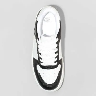 Open Box - Wild Fable Women's Low-Top Casual Lace-Up Faux Leather Sneakers