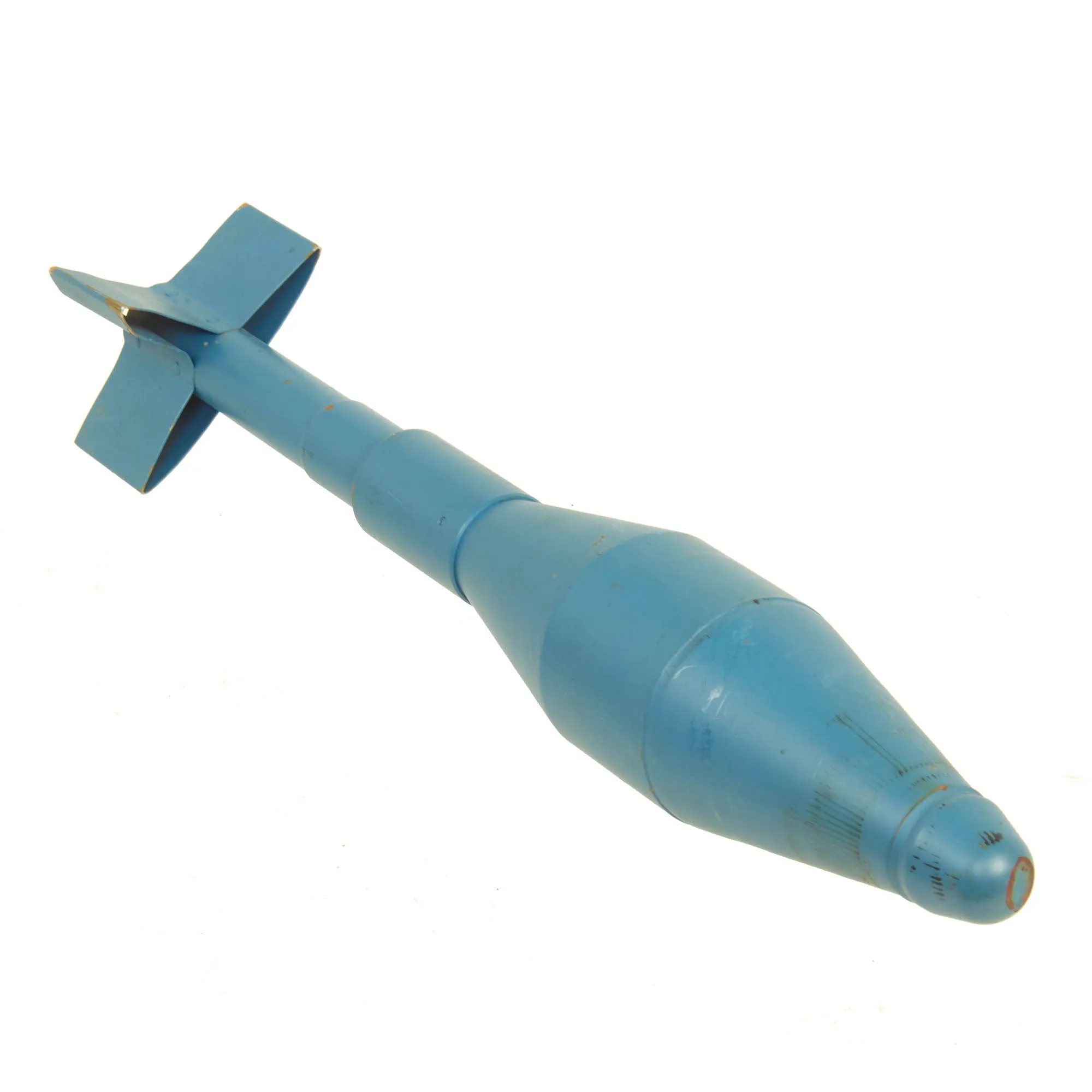 Original U.S. Korean/Vietnam War Inert M29 Practice Energa AT Rifle Grenade Trainer and Vietnam War Inert Practice M31 HEAT Anti-Armor Rifle Grenade Trainer - 2 Items