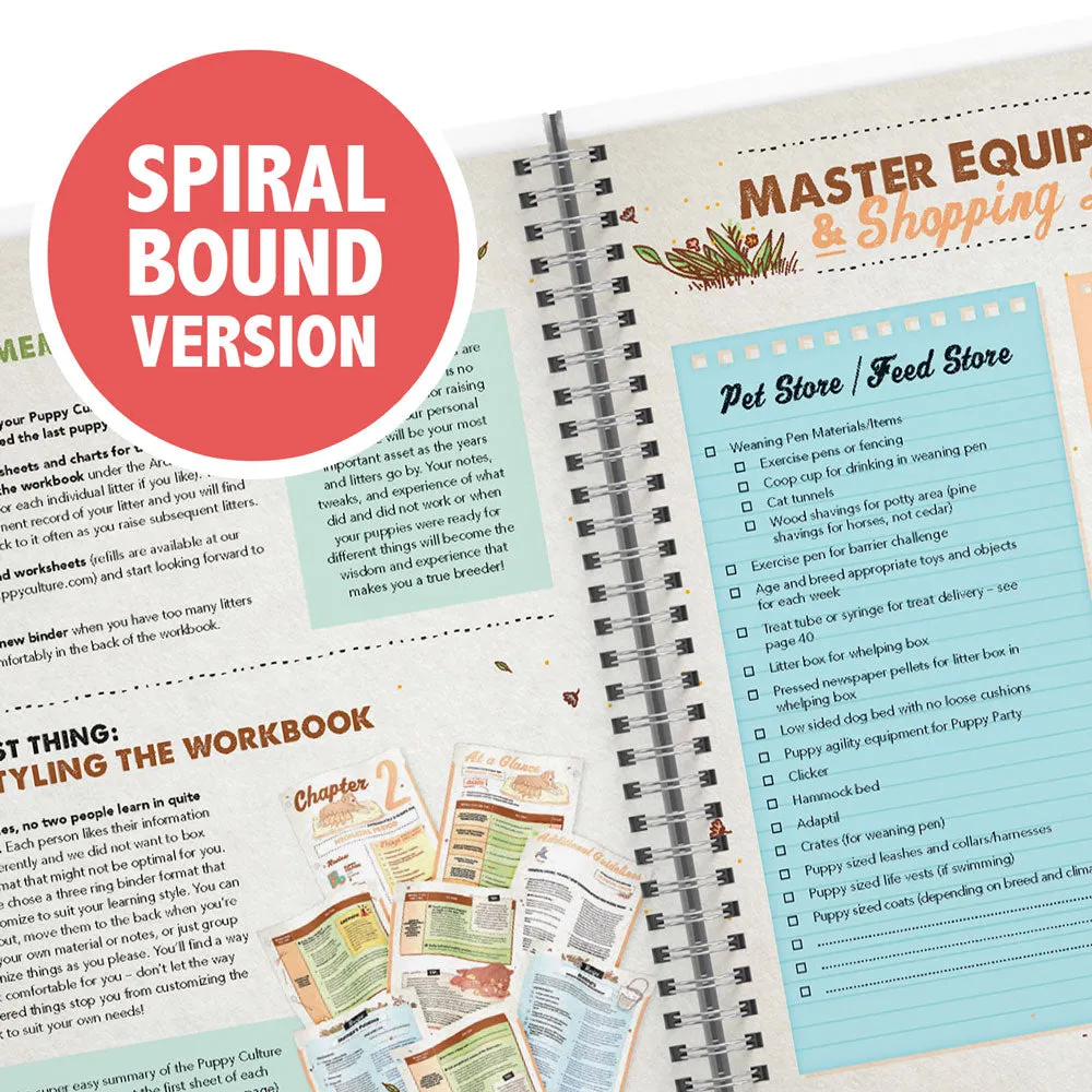 Puppy Culture Workbook - For Breeders