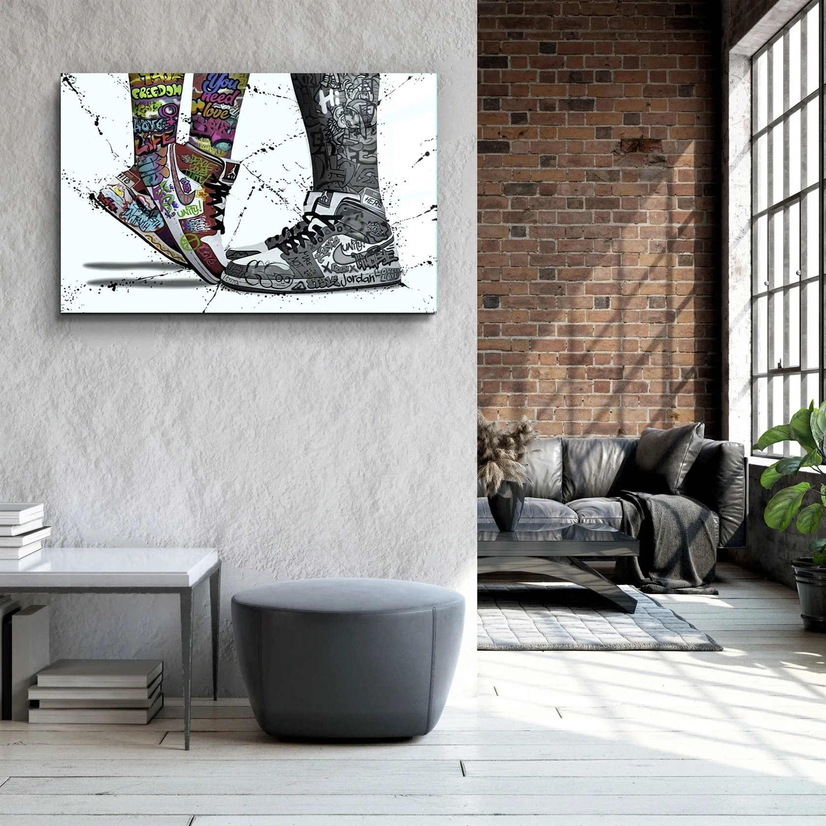 ・"Street Art Footwear V2"・Glass Wall Art