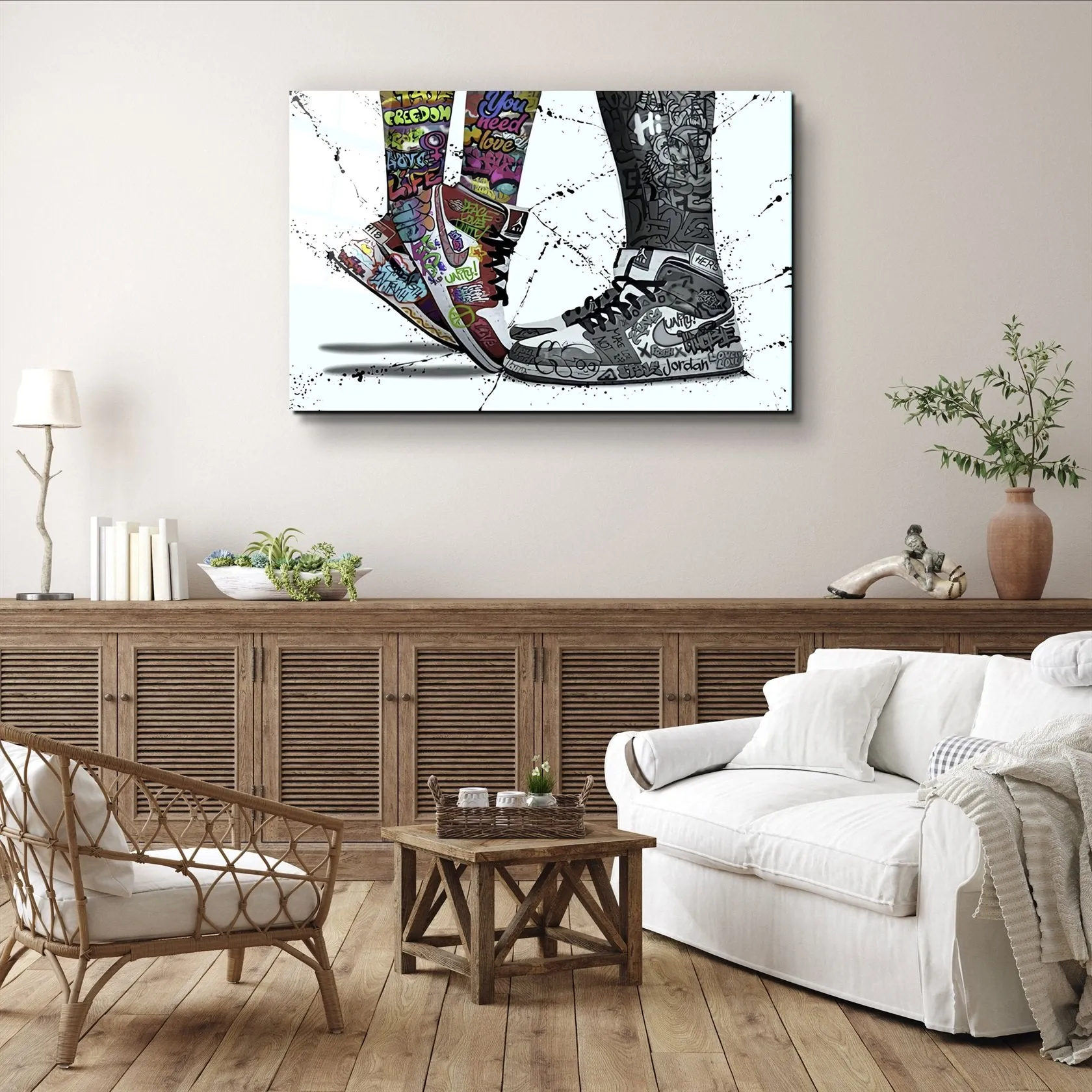 ・"Street Art Footwear V2"・Glass Wall Art