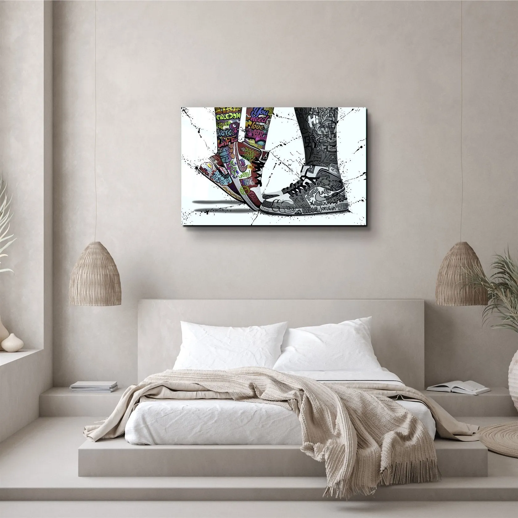 ・"Street Art Footwear V2"・Glass Wall Art