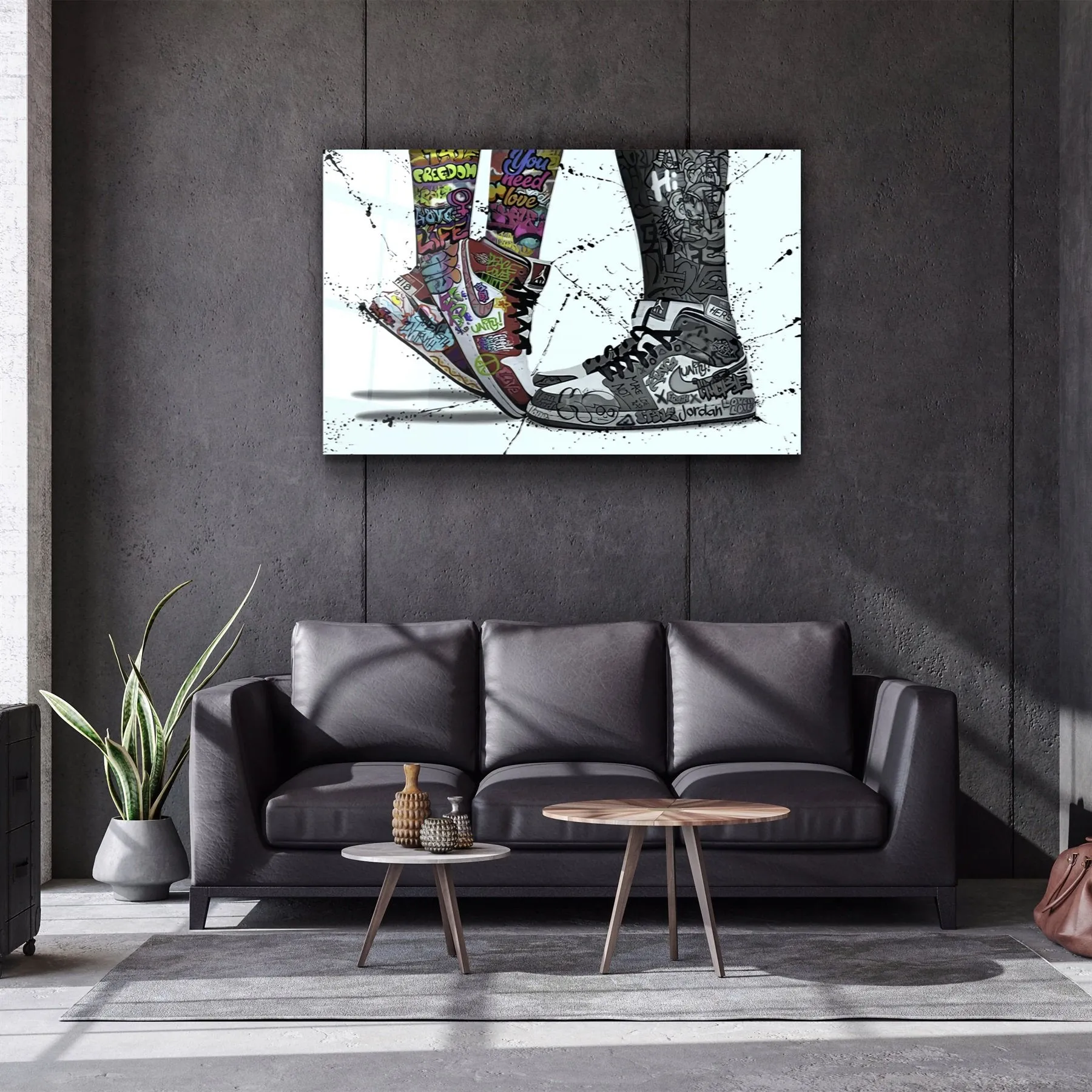 ・"Street Art Footwear V2"・Glass Wall Art