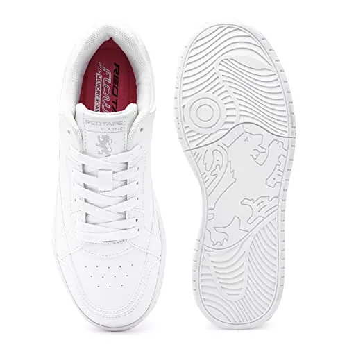 Red Tape Women's Casual Sneakers Shoes | Soft Cushioned Insole, Slip-Resistance, Dynamic Feet Support, Arch Support & Shock Absorption, Model RLL0075, White, UK6/US8