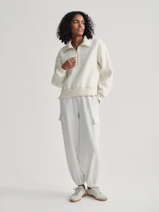 Roselle Half Zip Fleece Egret