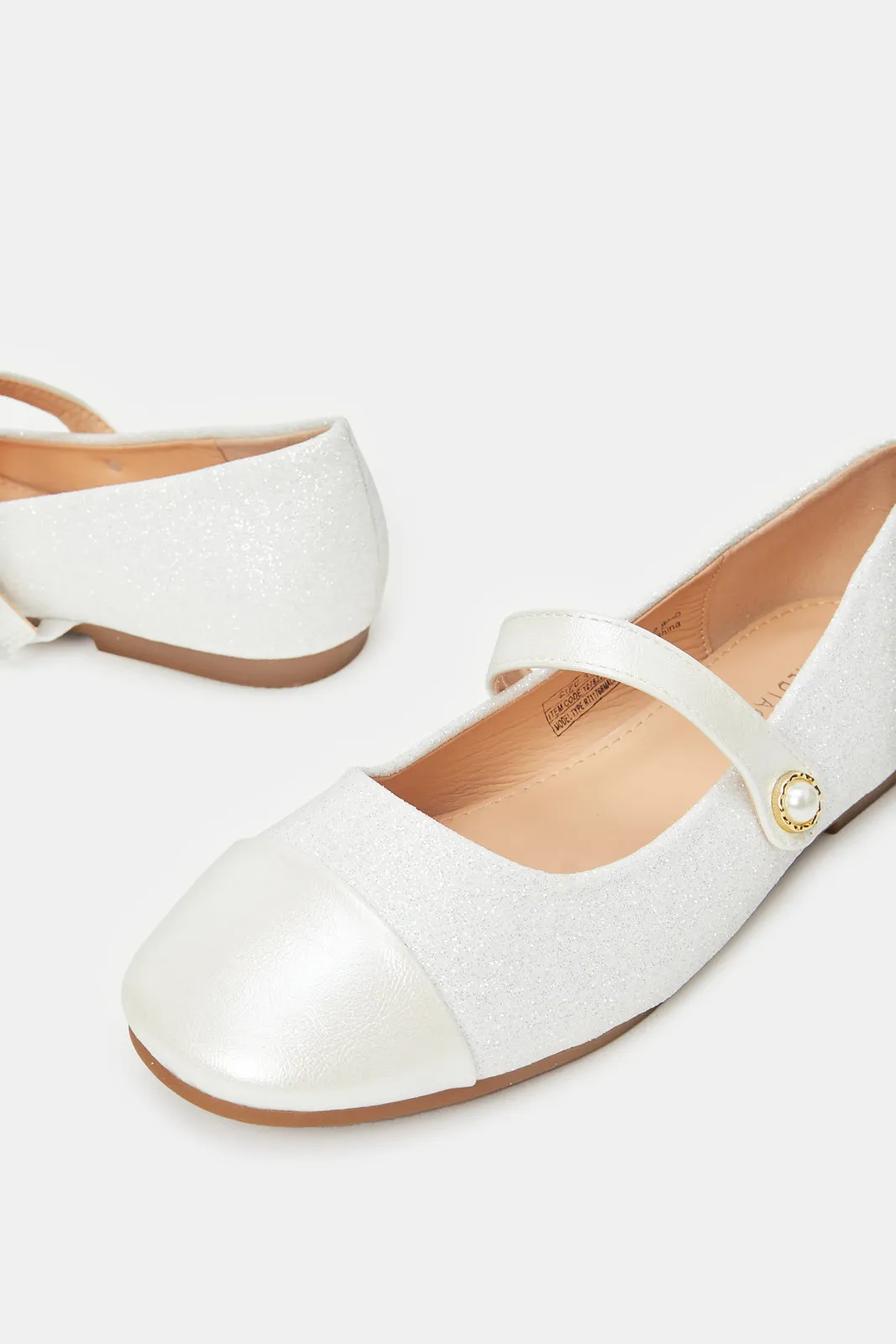 Senior Girls White Glitter Ballerina