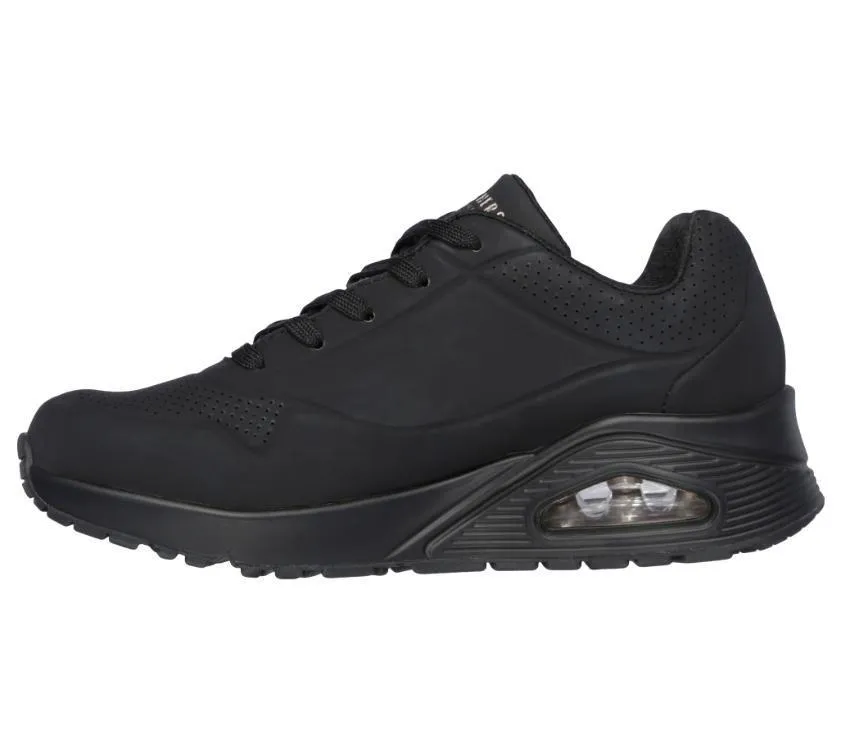 Skechers 'Uno Stand On Air' - Black Black Sole