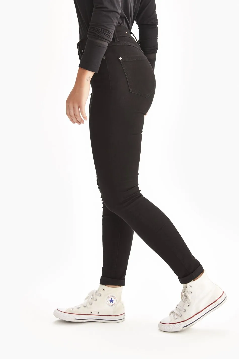 SKINNY LONG HIGH WAIST JEANS