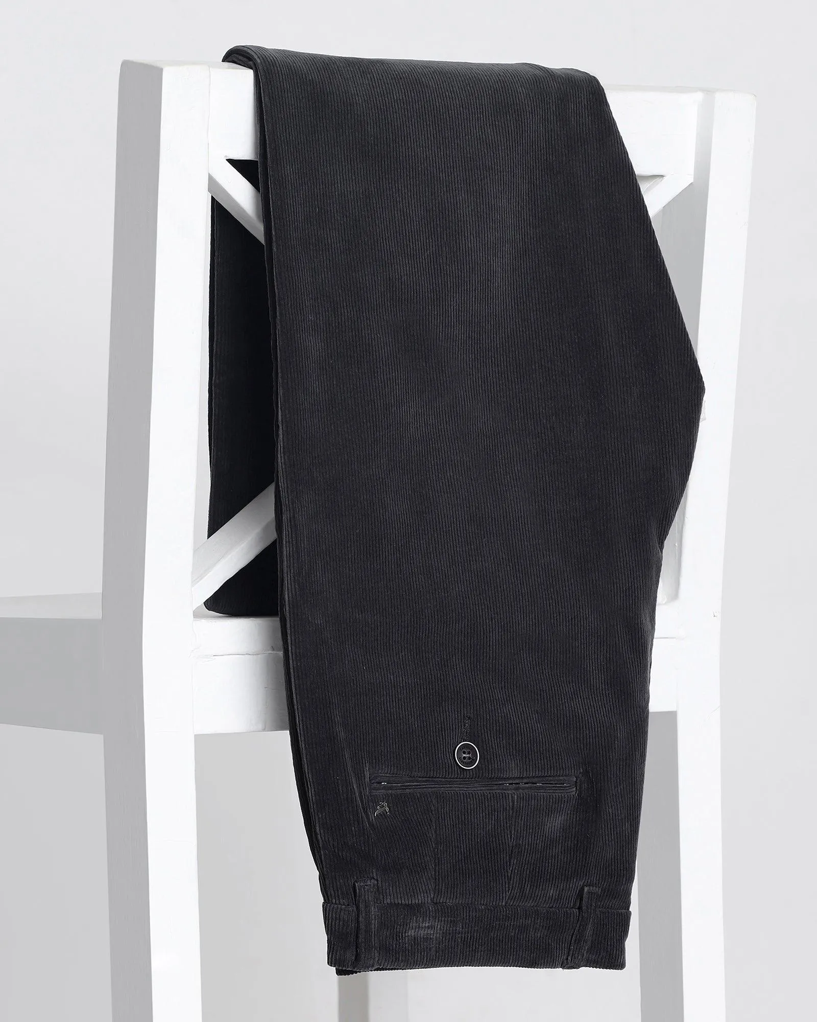 Slim Comfort B-95 Casual Charcoal Textured Khakis - Mag