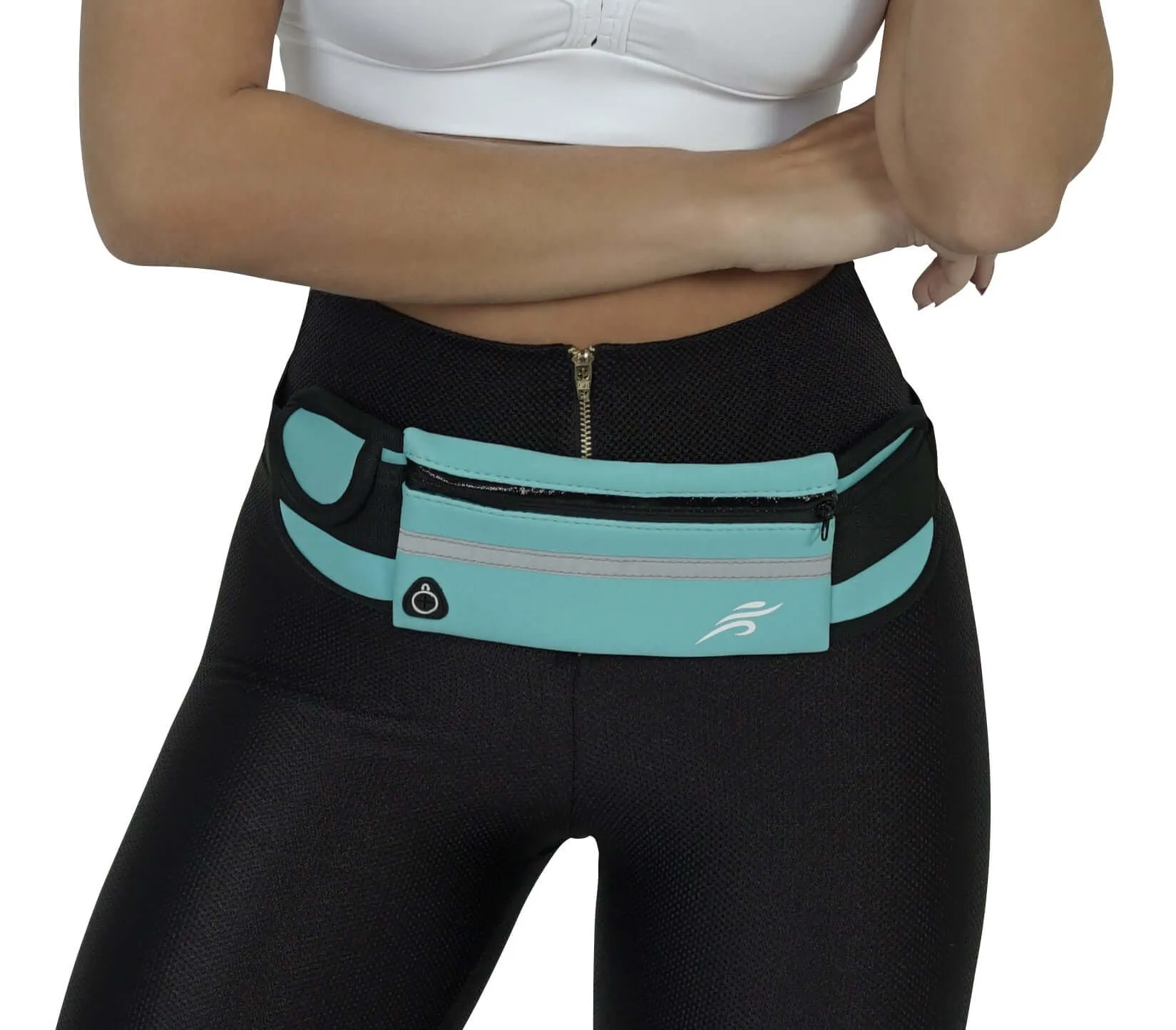 StashBandz Unisex Running Belt, Travel Money Belt, Fanny Pack, Waist Pack for Women and Men, 4 Big Security Pockets and Zipper, Fits All Size Phone, Passport, and More, Extra Wide Spandex Sports Bags