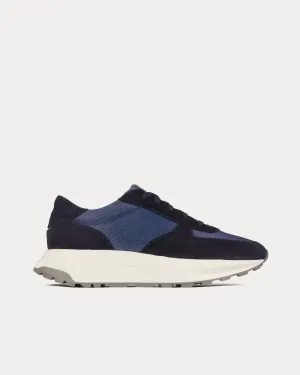 Trinity Luxe Suede Navy / White Low Top Sneakers