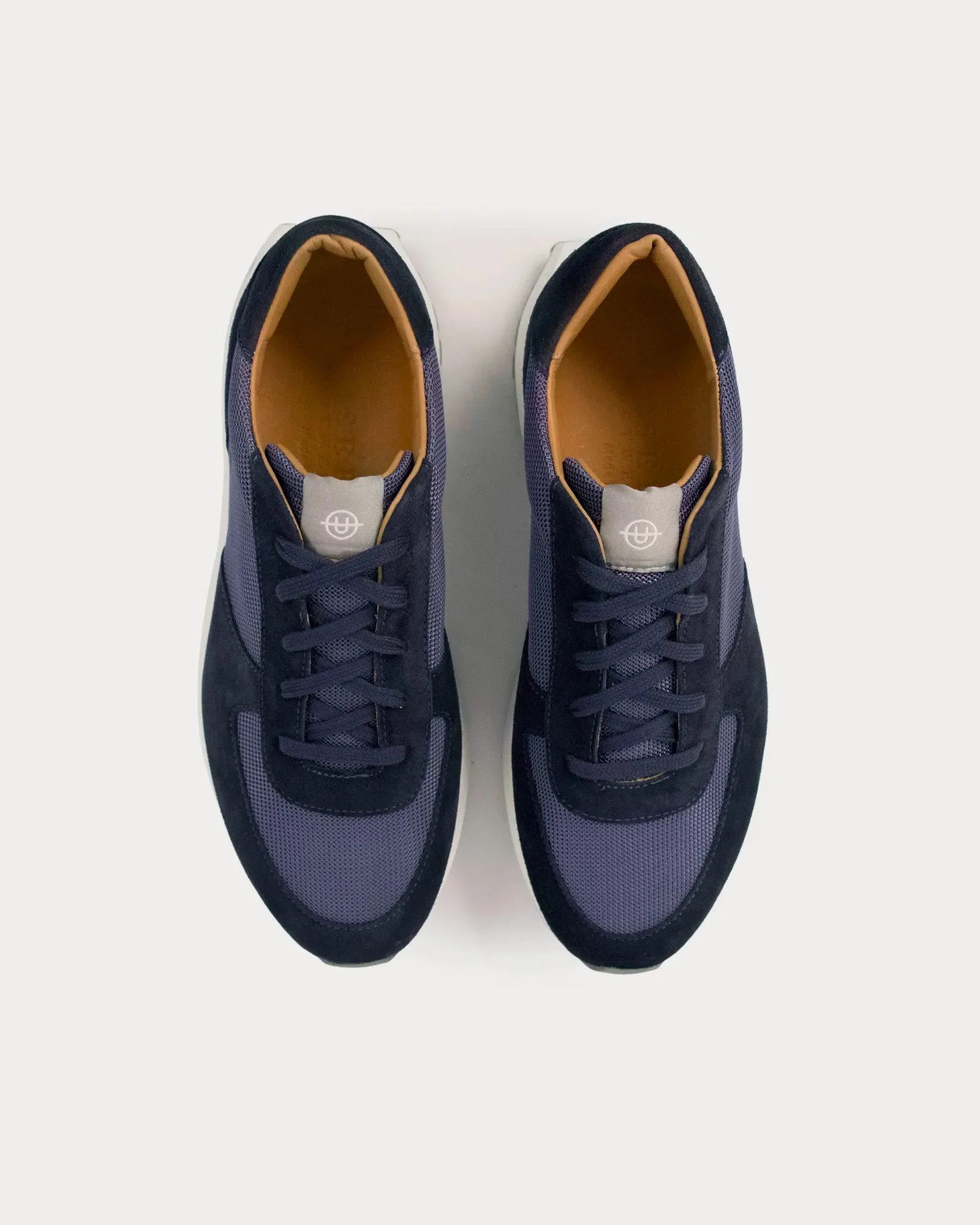 Trinity Luxe Suede Navy / White Low Top Sneakers