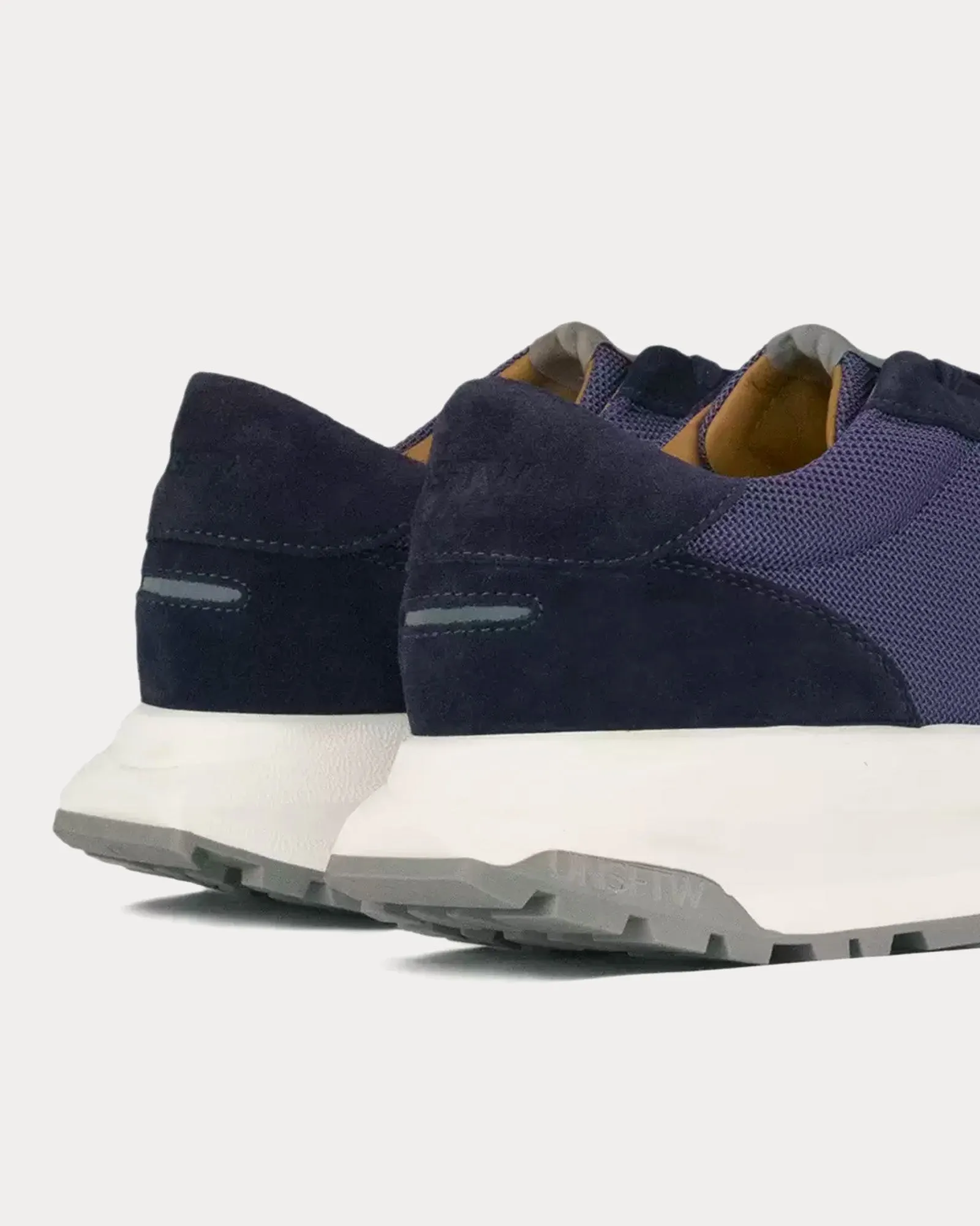 Trinity Luxe Suede Navy / White Low Top Sneakers