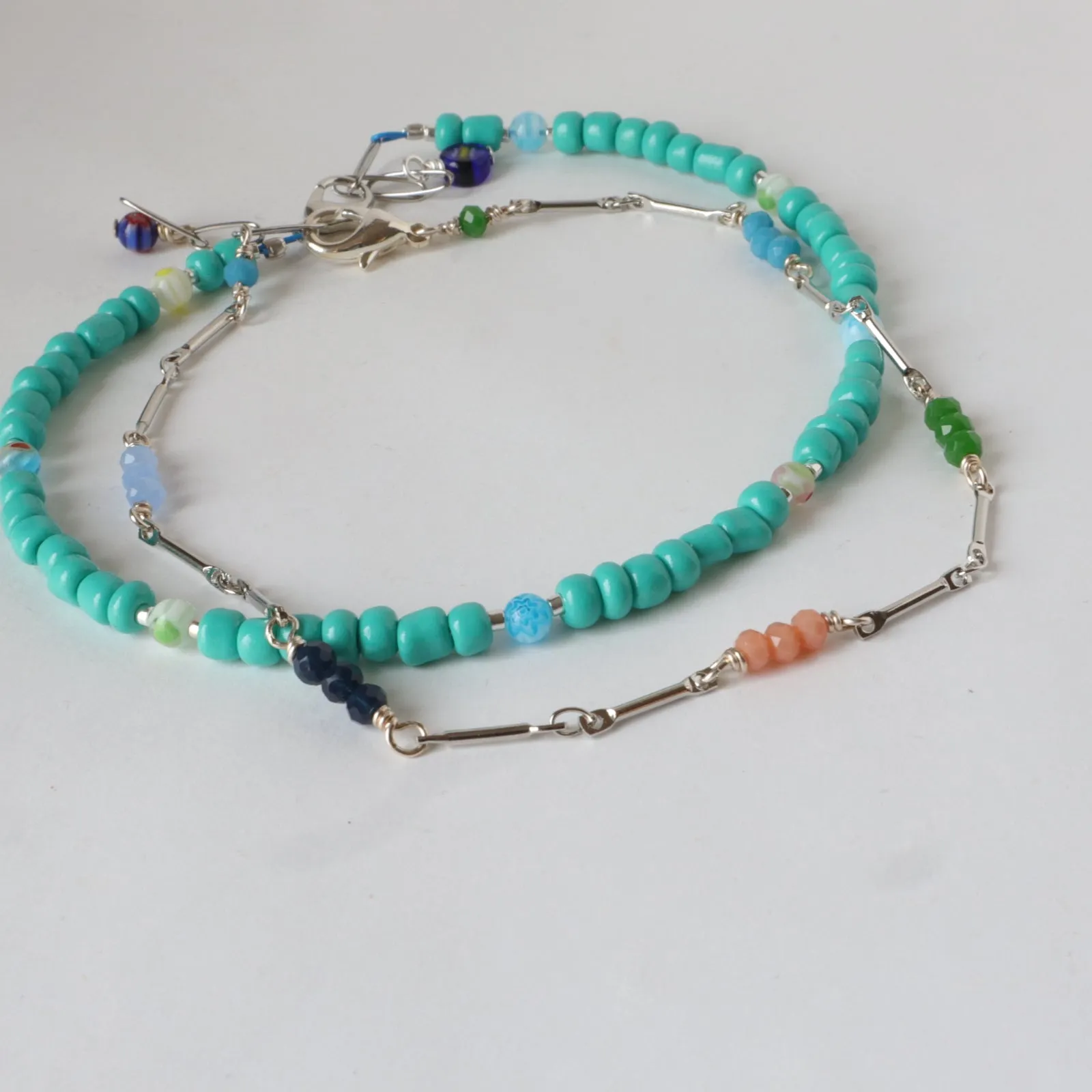 Turquoise  Bead Anklet