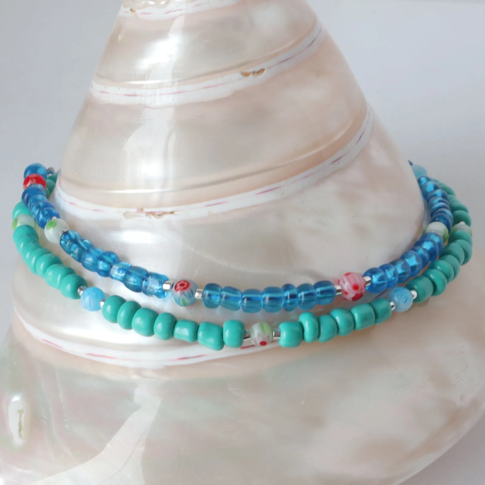 Turquoise  Bead Anklet