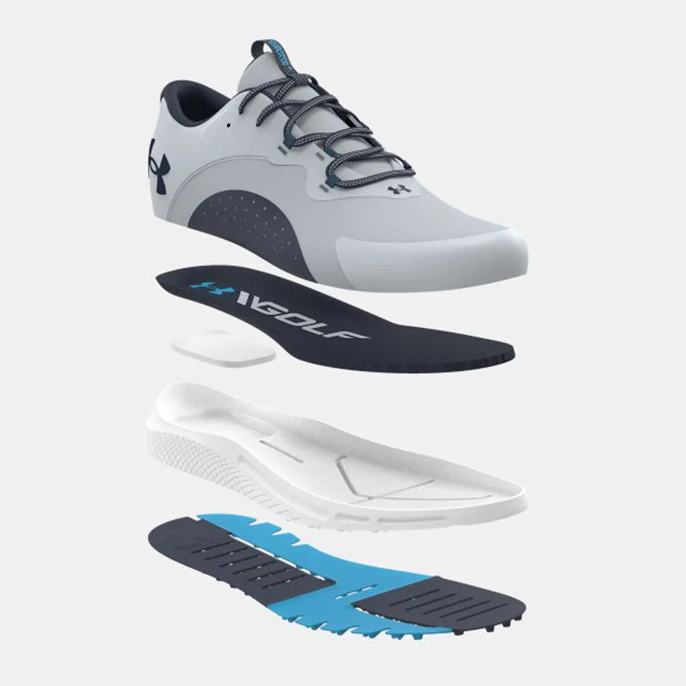 Under Armour Charged Draw 2 Spikeless Waterproof Shoes - Halo Gray/Capri/Midnight Navy