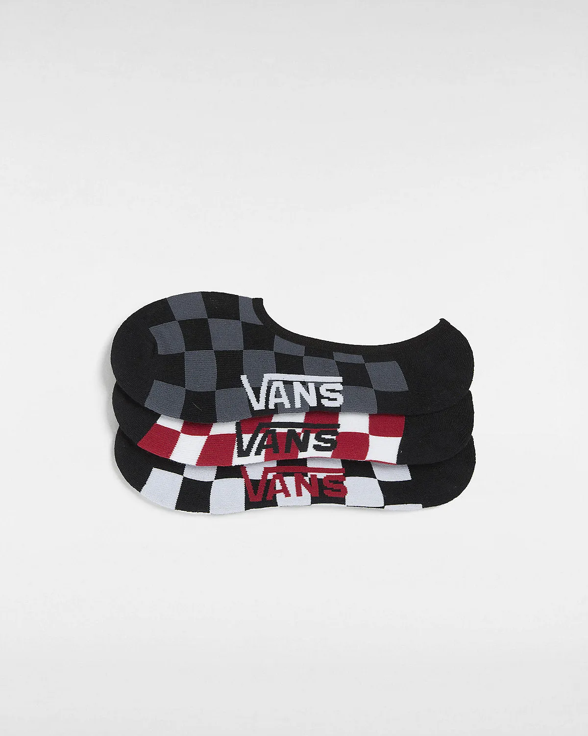 VANS Mens Classic No Show Socks (3 Pairs) - Black / White