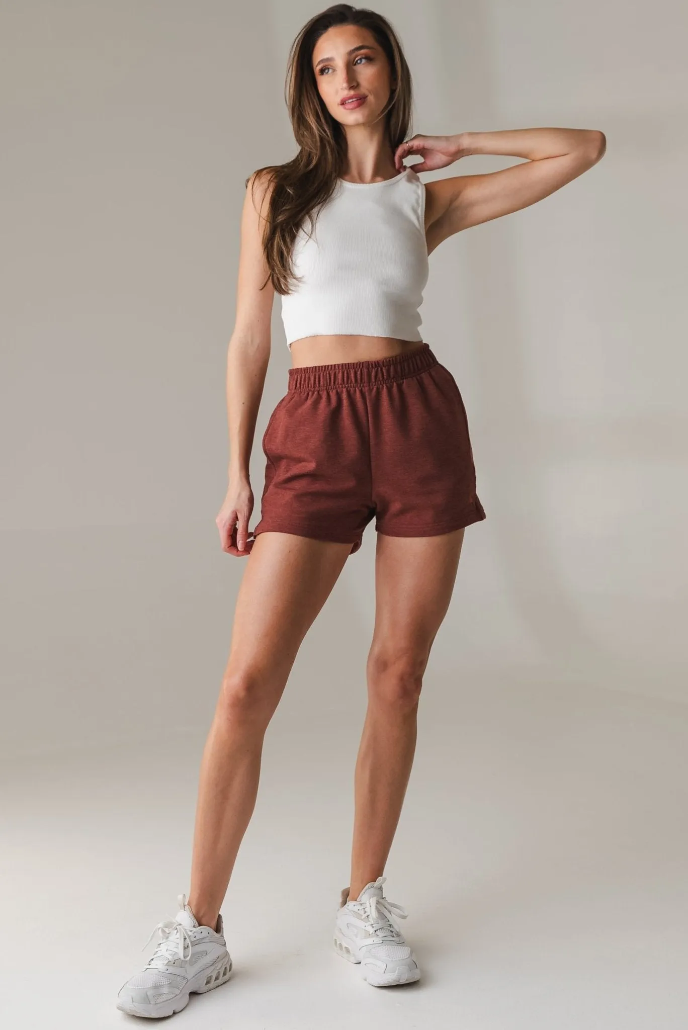 Vitality Studio Boxer Short - Rosewood Marl