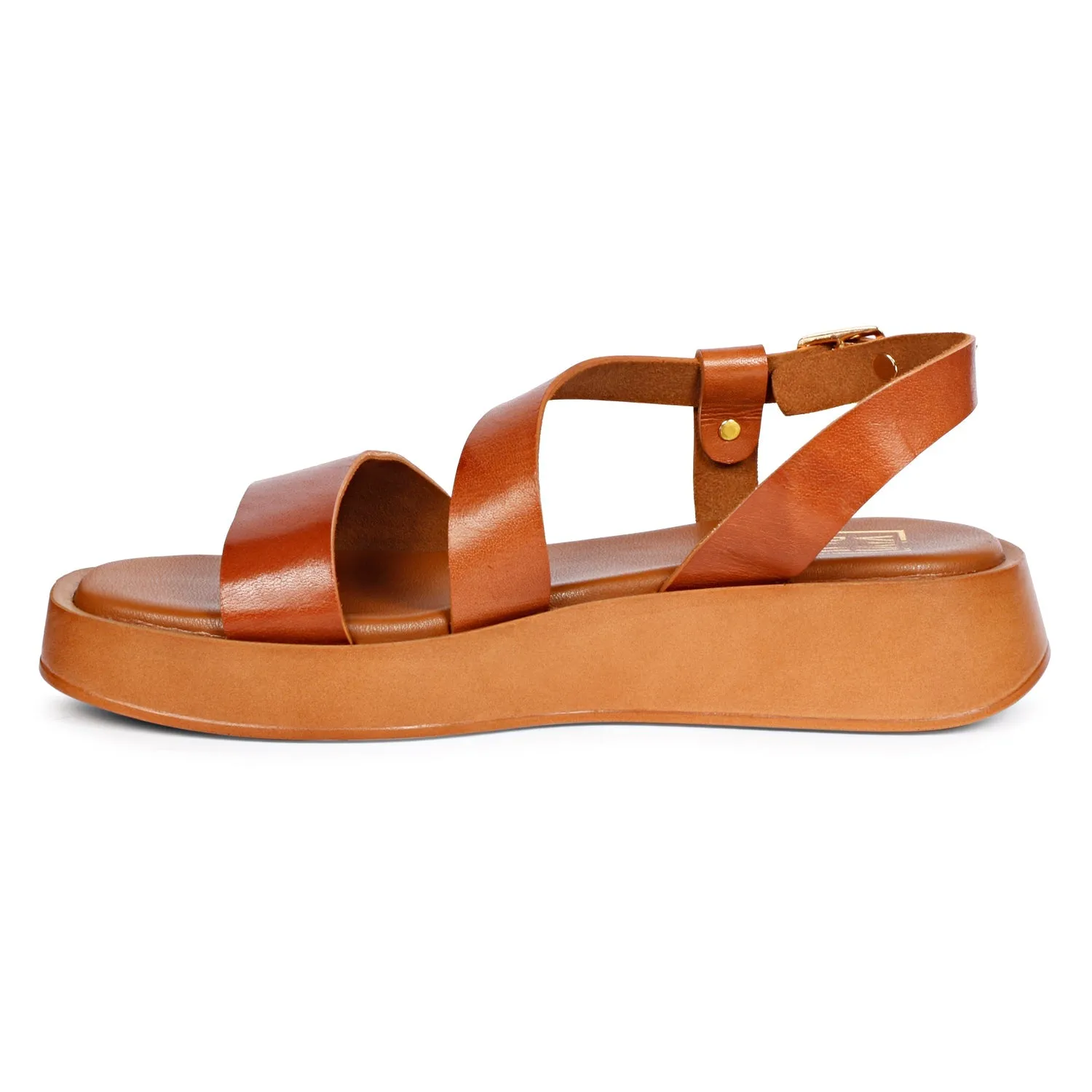 Vivi Blu - Nasrin Wedges Footwear - Cognac