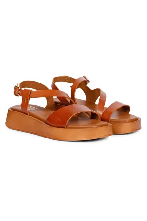 Vivi Blu - Nasrin Wedges Footwear - Cognac