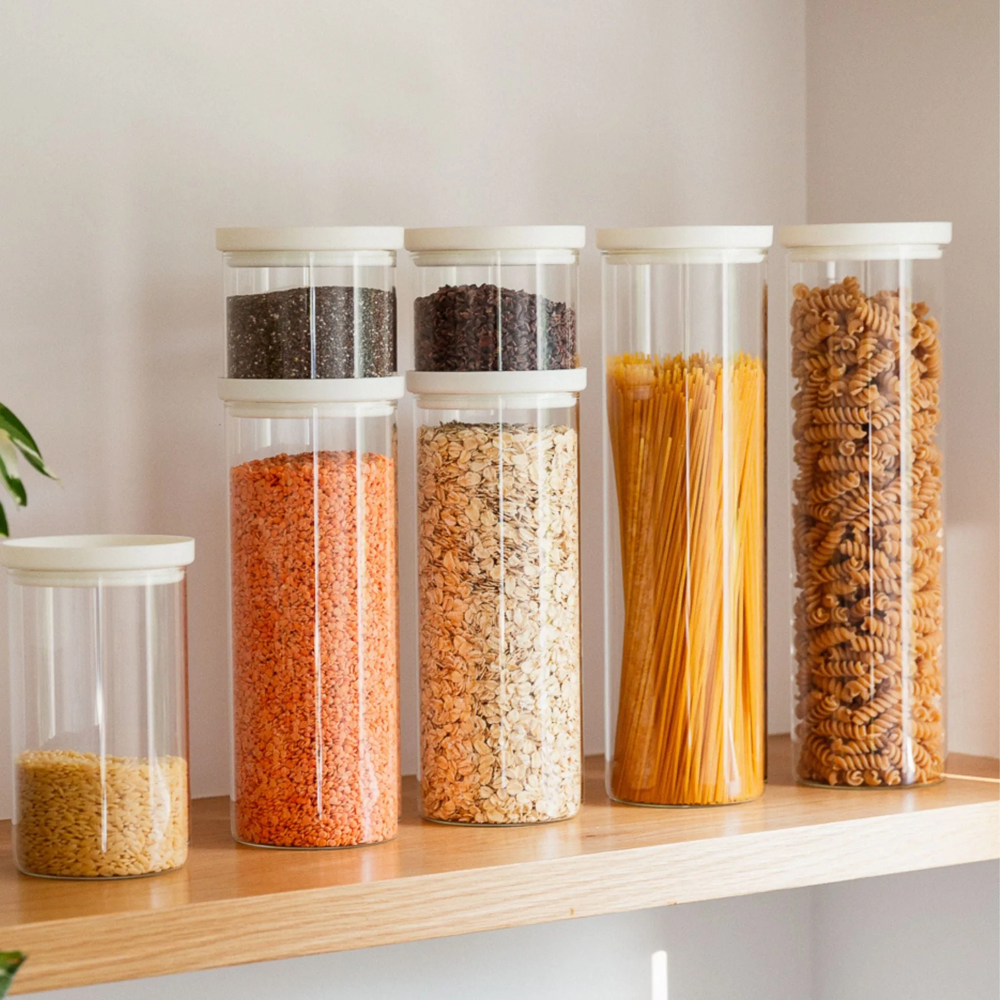 Wategos Glass Pantry Jars 2pk | Oat Milk 450ml