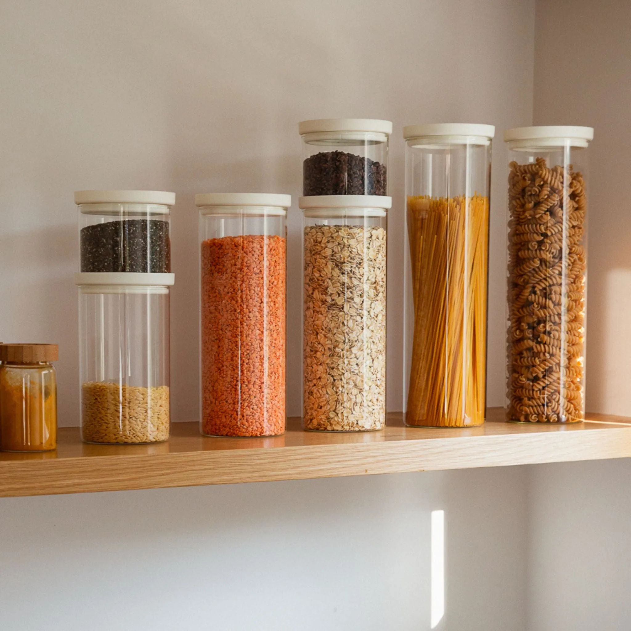 Wategos Glass Pantry Jars 2pk | Oat Milk 450ml