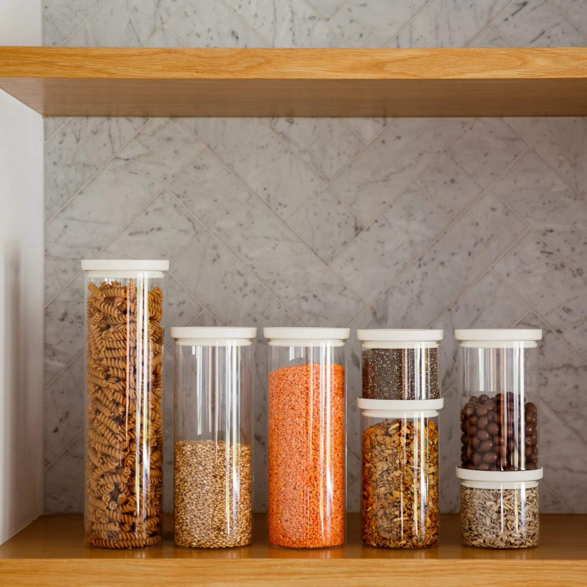 Wategos Glass Pantry Jars 2pk | Oat Milk 450ml