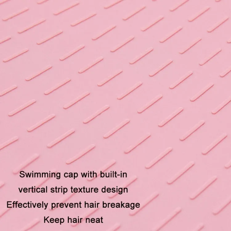 WAVE Waterproof Solid Color Ear Guard Silicone Swimming Cap, Color: Black