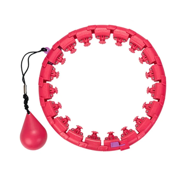 Weighted Fitness Hoop Abdomen Circle, Specification: 19 Knots (Pink)