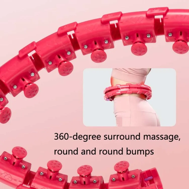 Weighted Fitness Hoop Abdomen Circle, Specification: 19 Knots (Pink)