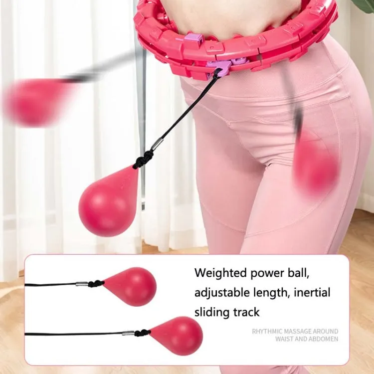 Weighted Fitness Hoop Abdomen Circle, Specification: 19 Knots (Pink)