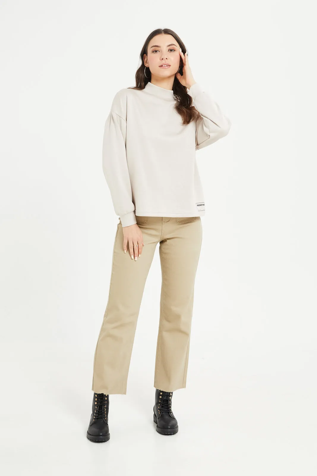 Woman Grey Redefined Sweatshirt