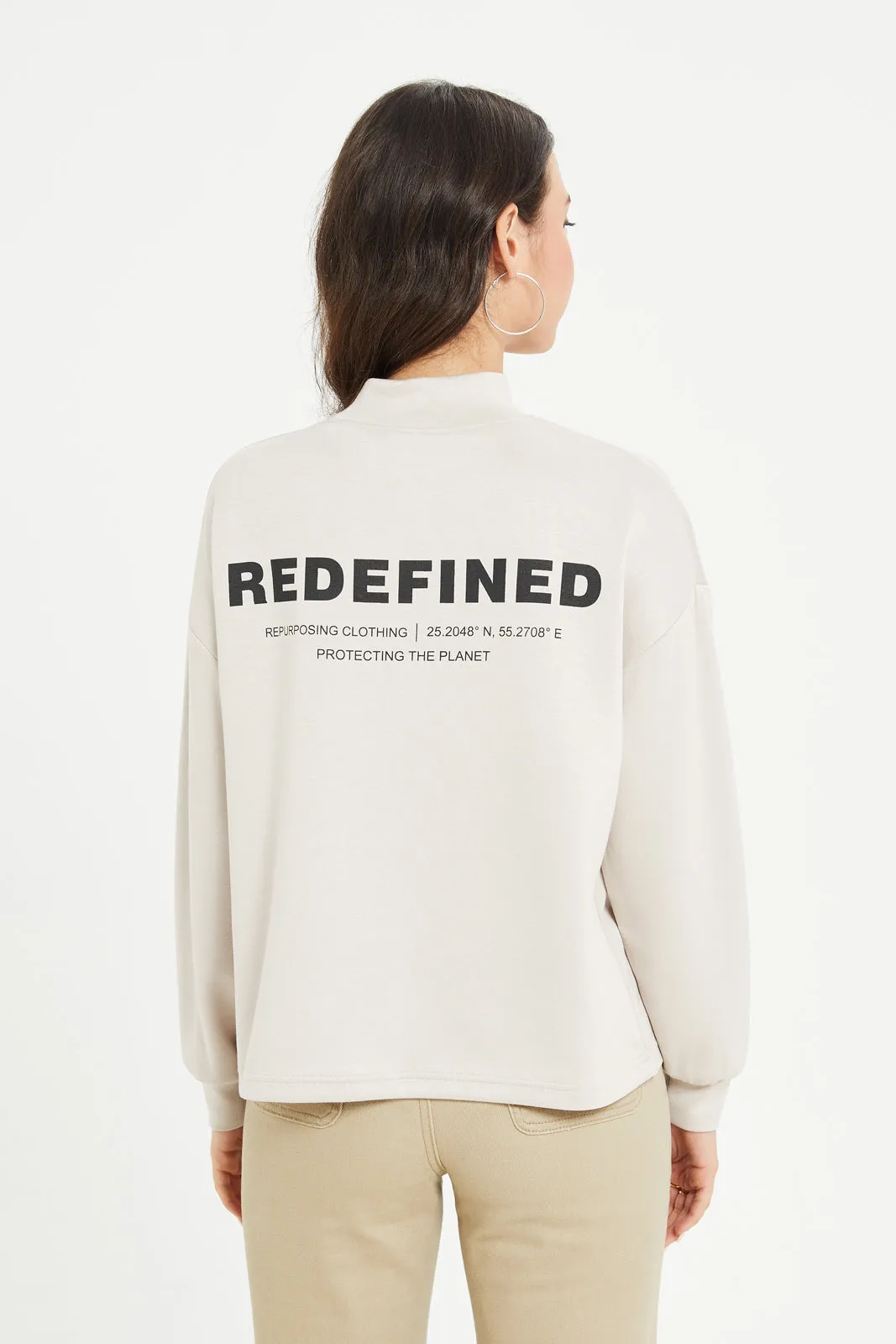 Woman Grey Redefined Sweatshirt